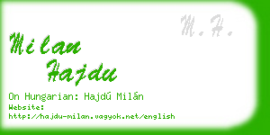 milan hajdu business card